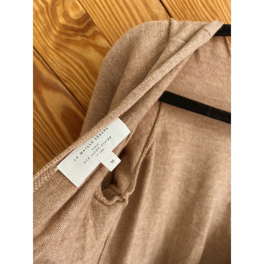 Sezane Salome Jumper Sweater Camel Tan Merino Wool - Picture 9 of 10
